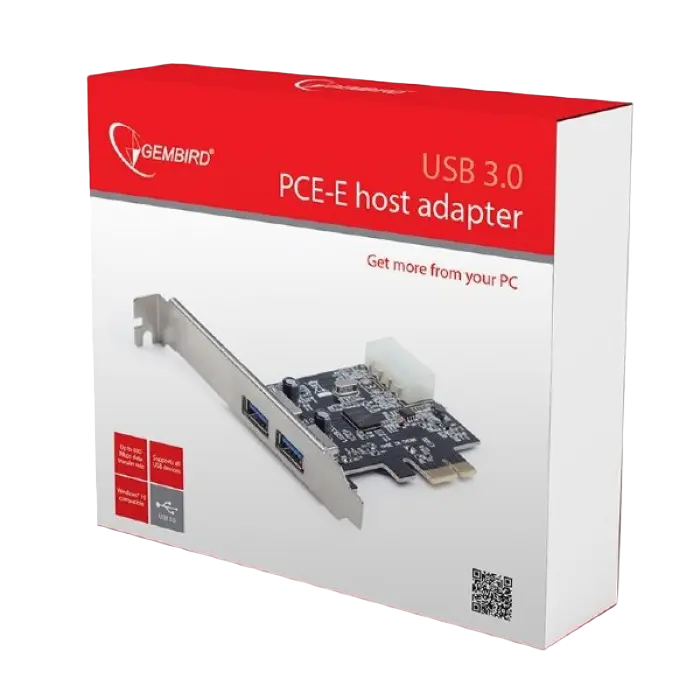 Placă de extensie PCI-Express Gembird UPC-30-2P, Negru Placă de extensie PCI-Express Gembird UPC-30-2P, Negru