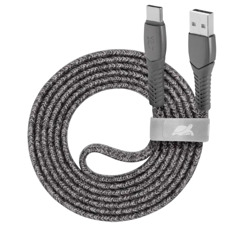 Cablu de încărcare și date Rivacase PS6102, USB Type-C/USB Type-A, 1,2m, Gri