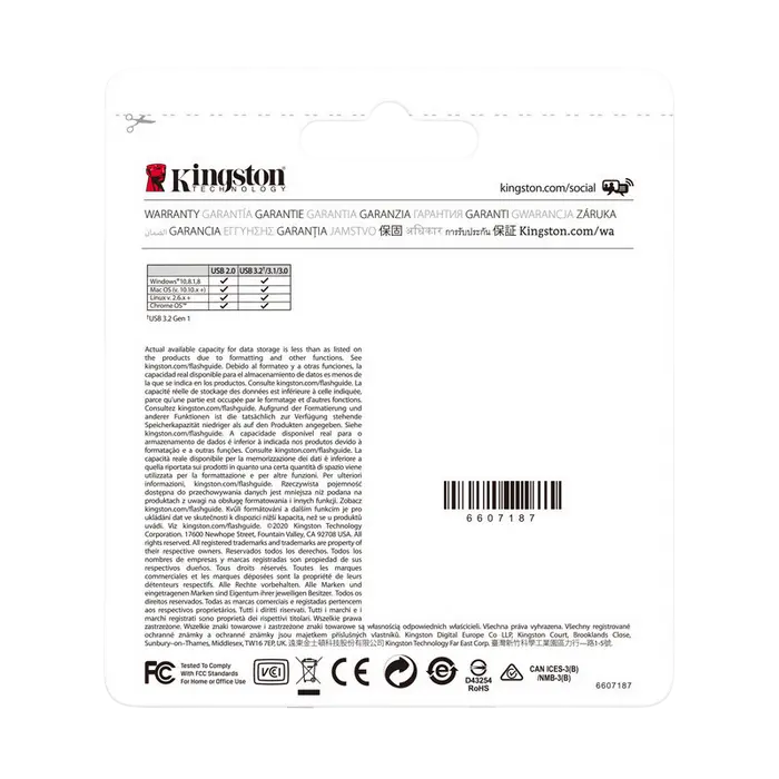 USB Flash накопитель Kingston DataTraveler Kyson 64 ГБГБ Серебристый - 200 МБ/с USB Flash накопитель Kingston DataTraveler Kyson 64 ГБГБ Серебристый - 200 МБ/с