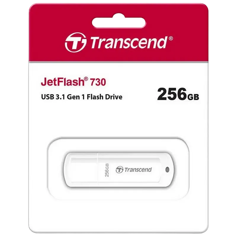 Memorie USB Transcend JetFlash 730 256 GBGB Alb - 90 MB/s | 40 MB/s Memorie USB Transcend JetFlash 730 256 GBGB Alb - 90 MB/s | 40 MB/s