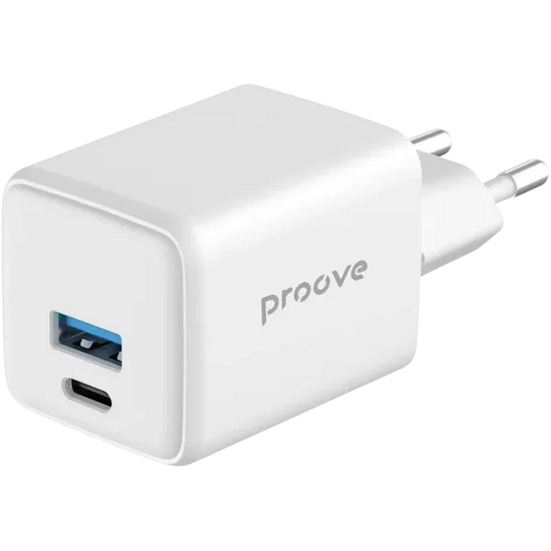 Зарядное устройство Proove Pocket Gan Белый - 30 Вт | Штепсельная вилка ЕС переменного тока Зарядное устройство Proove Pocket Gan Белый - 30 Вт | Штепсельная вилка ЕС переменного тока