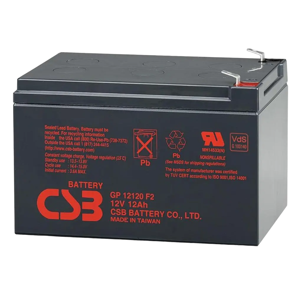 Аккумулятор для резервного питания CSB GP12120F2 - 12 В | 12 Ач Аккумулятор для резервного питания CSB GP12120F2 - 12 В | 12 Ач