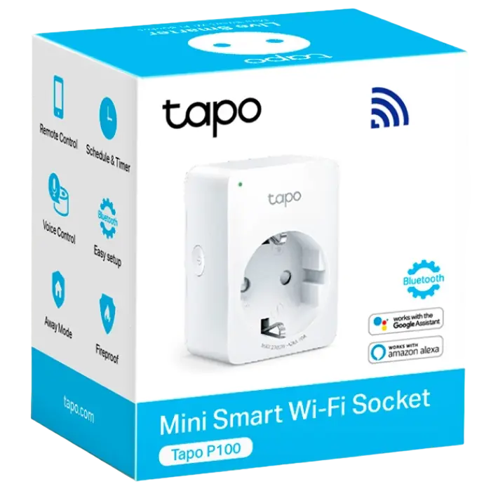 Priză inteligentă TP-LINK Tapo P100 - 2300 W | Alb Priză inteligentă TP-LINK Tapo P100 - 2300 W | Alb