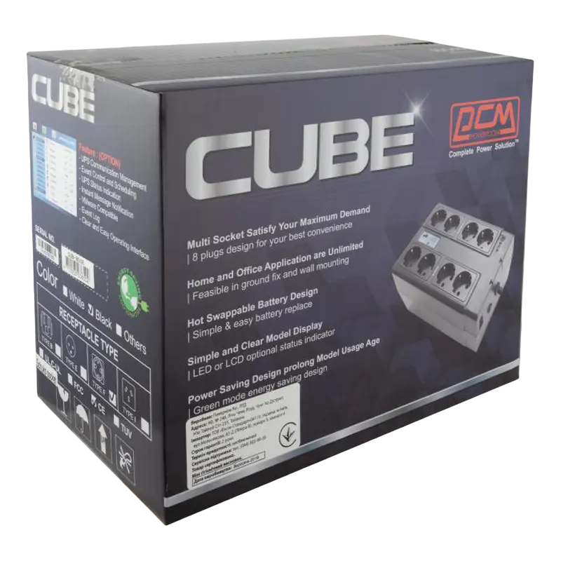 Sursă de alimentare neîntreruptibilă PCM CUB-1000E Negru - Turn | Offline | 1000 VA Sursă de alimentare neîntreruptibilă PCM CUB-1000E Negru - Turn | Offline | 1000 VA