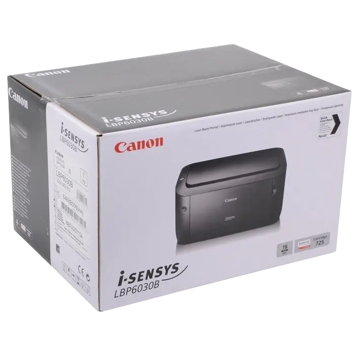 Лазерный принтер Canon LBP-6030B Bundle A4 Черный - Монохромный | 600 x 2400 dpi | 5000 Страниц/Месяц | 7.8 с Лазерный принтер Canon LBP-6030B Bundle A4 Черный - Монохромный | 600 x 2400 dpi | 5000 Страниц/Месяц | 7.8 с