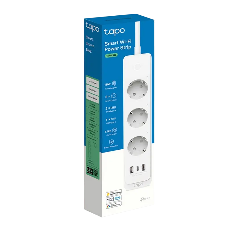 Priză inteligentă TP-LINK Tapo P300 - 2300 W | Alb Priză inteligentă TP-LINK Tapo P300 - 2300 W | Alb