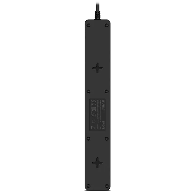 Prelungitor electric SVEN SF-06E Negru - 5 m | 2300 W | 6 Prelungitor electric SVEN SF-06E Negru - 5 m | 2300 W | 6