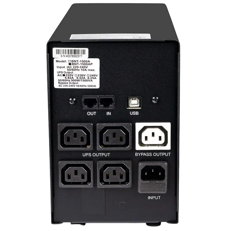 Sursă de alimentare neîntreruptibilă PCM BNT-1500AP Gri - Turn | Linear-interactiv | 1500 VA Sursă de alimentare neîntreruptibilă PCM BNT-1500AP Gri - Turn | Linear-interactiv | 1500 VA