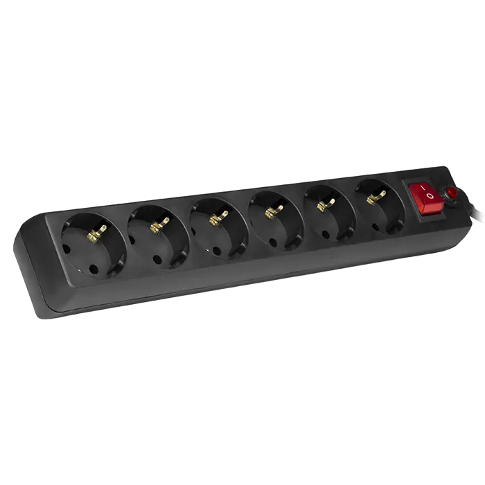 Prelungitor electric SVEN Optima Negru - 1.8 m | 2200 W | 6 Prelungitor electric SVEN Optima Negru - 1.8 m | 2200 W | 6