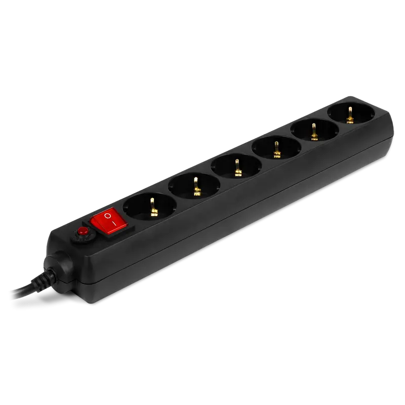 Prelungitor electric SVEN Optima Negru - 5 m | 2200 W | 6 Prelungitor electric SVEN Optima Negru - 5 m | 2200 W | 6