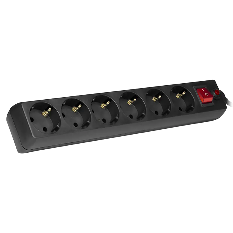 Prelungitor electric SVEN Optima Negru - 5 m | 2200 W | 6 Prelungitor electric SVEN Optima Negru - 5 m | 2200 W | 6