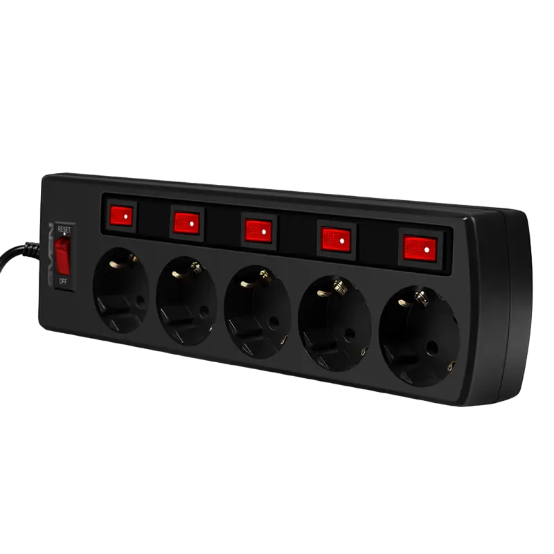 Prelungitor electric SVEN SF-05PL Negru - 3 m | 2300 W | 5 Prelungitor electric SVEN SF-05PL Negru - 3 m | 2300 W | 5