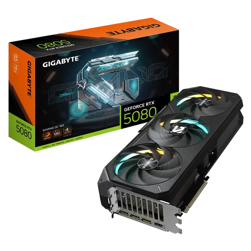 Placă video Gigabyte GeForce RTX 5080 GAMING OC - 16GB | PCI-E 5.0 x16
