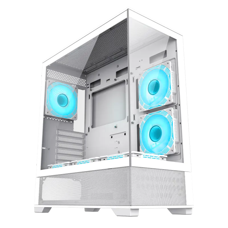 Компьютерный корпус Gamemax VISTA AW Midi-Tower Белый - Без блока питания | ARGB