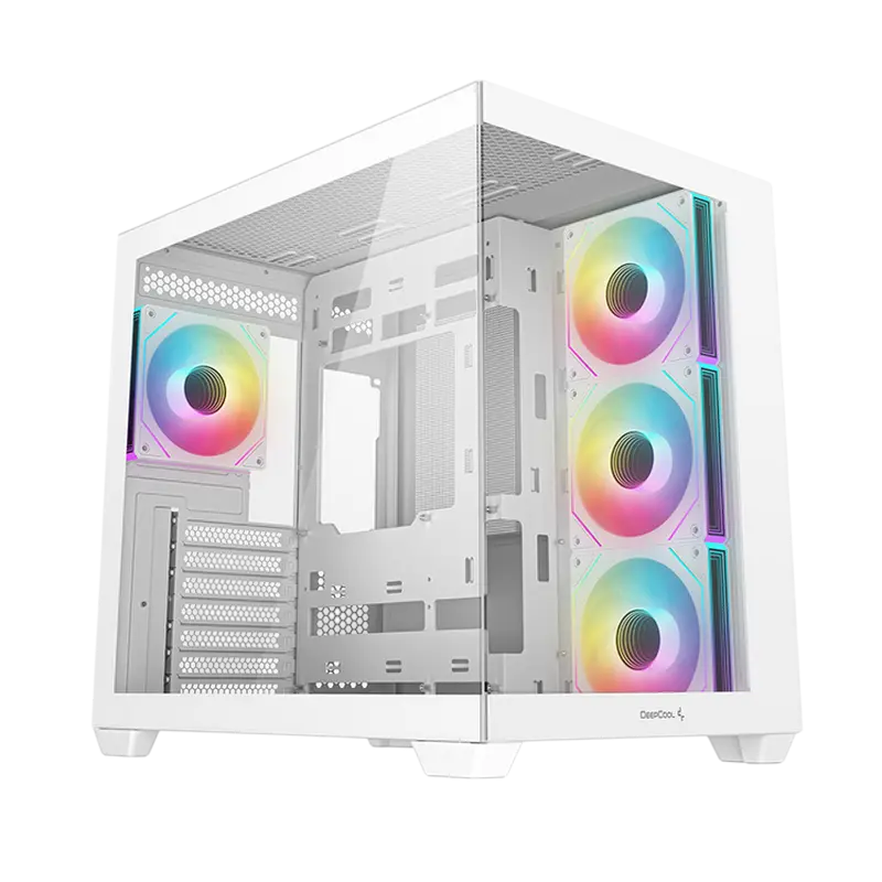Компьютерный корпус Deepcool CG530 4F Midi-Tower Белый - Без блока питания | Пластик АБС,Сталь