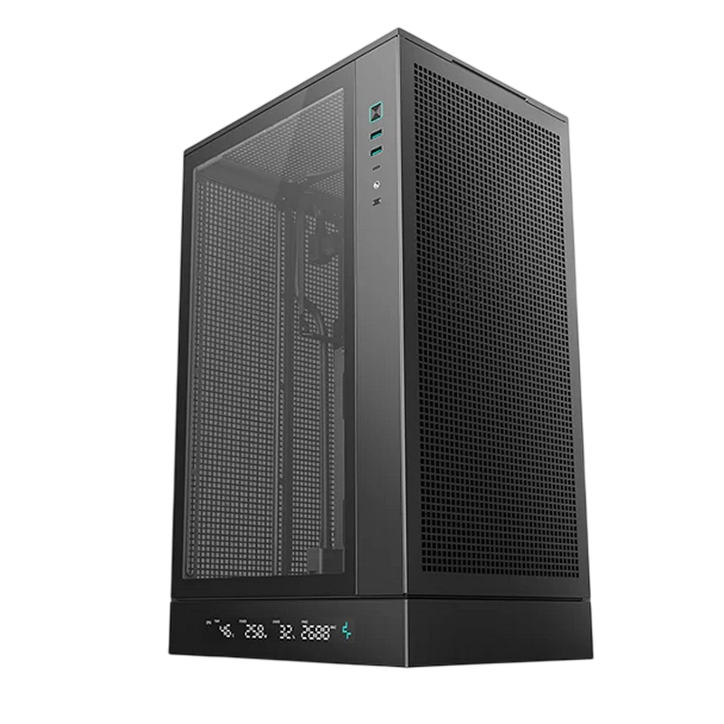 Компьютерный корпус Deepcool CH270 Digital Mini-Tower Черный - Без блока питания | Пластик АБС, закаленное стекло