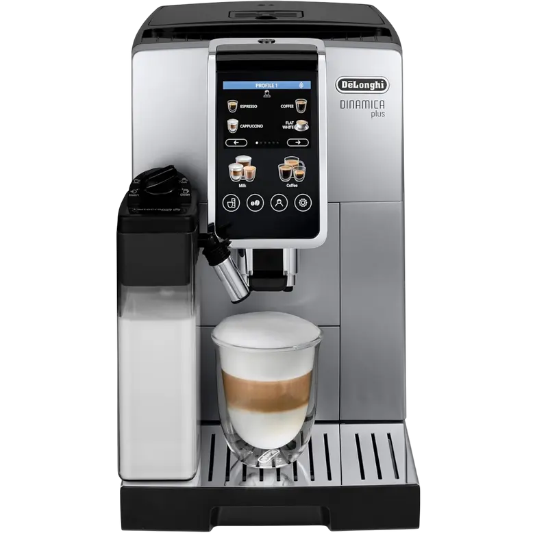 Aparat de cafea DeLonghi ECAM380.85.SB Oțel inoxidabil - Cafea măcinată, Cafea boabe | 1450 W | 15 bar | 1.8 l
