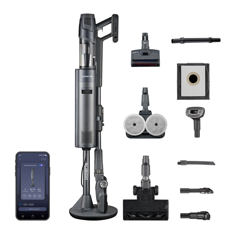 Aspirator Vertical Polaris PVCSDC3000 Gri - Uscată, Umedă | 300 W | Container, Sac | 0.65 l