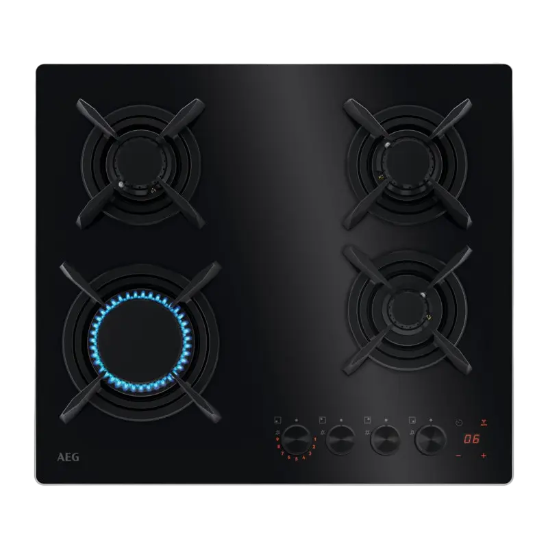 Plită pe gaz AEG HKB64453NB Negru - 8.6 kW | Ceramică Plită pe gaz AEG HKB64453NB Negru - 8.6 kW | Ceramică