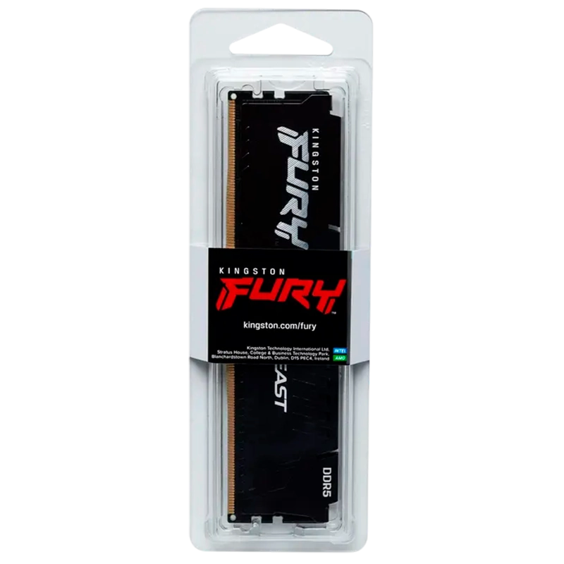 Оперативная память Kingston FURY Beast FURY Beast 32 ГБ Чёрный - DDR5 SDRAM | 6400 МГц | 1x 32 ГБ Оперативная память Kingston FURY Beast FURY Beast 32 ГБ Чёрный - DDR5 SDRAM | 6400 МГц | 1x 32 ГБ