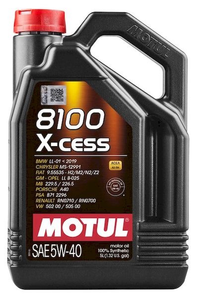 102870 MOTUL 5W40 X-CESS 5L масло моторное