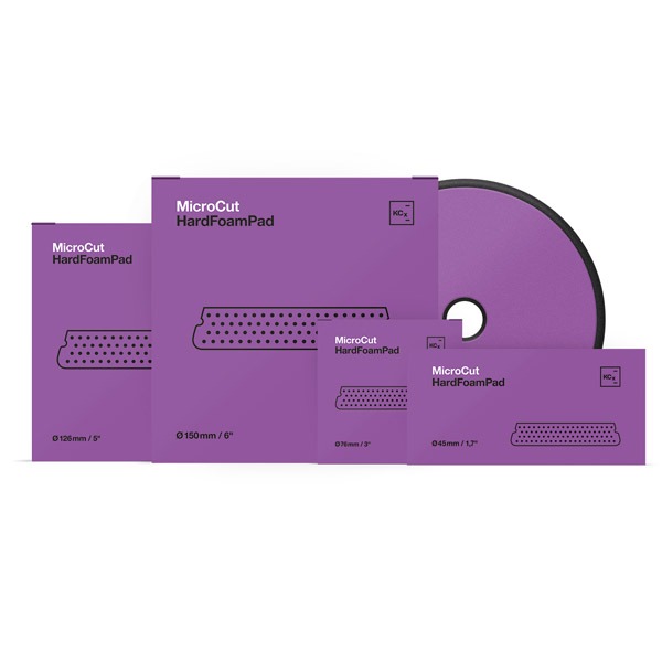 9998321 Micro Cut Hard Foam Pad 150x25mm Burete pentru îndepărtarea zgârieturilor fine, hologramelor și urmelor de lustruire Koch Chemie (violet)