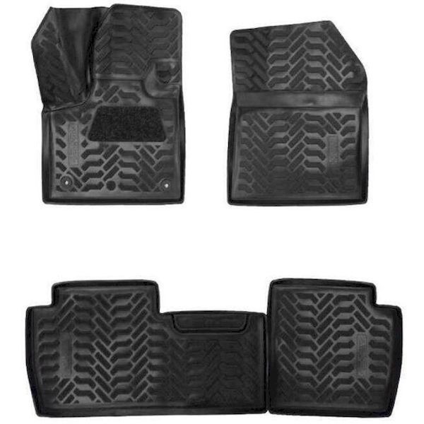 61440 Peugeot 5008 (2017-) covoraș de cauciuc auto pentru interior 3D cu suport pentru călcâi