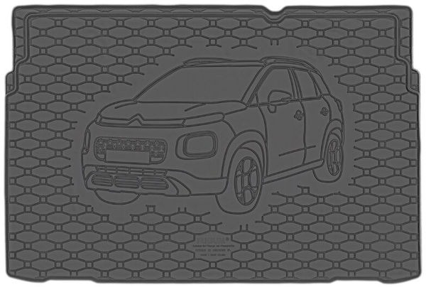 Автомобильный резиновый коврик для багажника Rigum Citroen C3 Aircross 17-/21-(GKK)