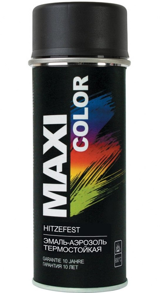 MX0008 Maxi Color RAL0008 термостойкая эмаль чёрный 400ml