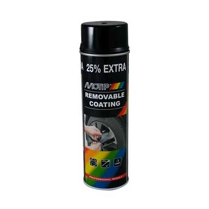 Vopsea cu cauciuc Motip 04302 SprayPlast 500ml Black Gloss (negru lucios)