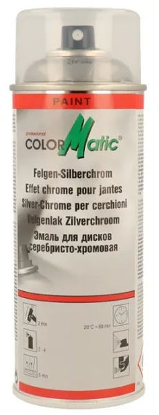 696879 Wheel spray silver chrome 400 ml vopse pe baza de polimeri sintetici