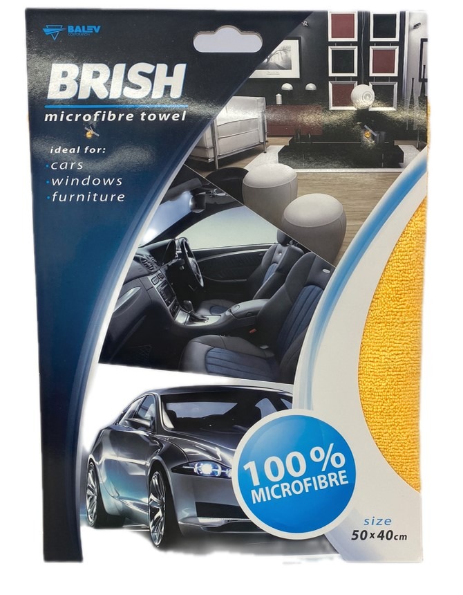 Laveta auto din microfibră BRISH portocalie