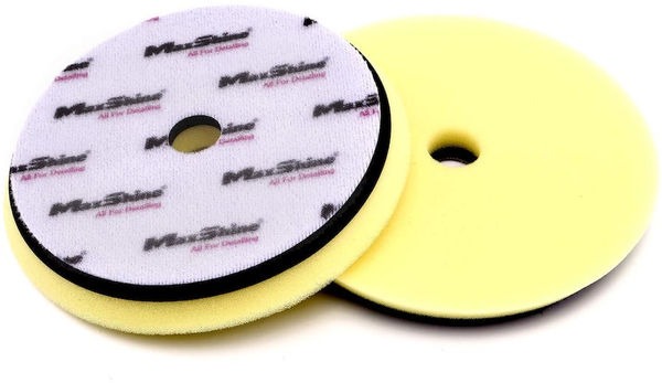 MaxShine 2072170YW Low Profile Yellow Foam Polishing Pad - Rubber Backed 6 inch