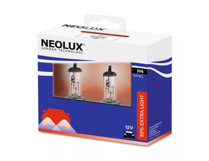Автолампа Neolux N472EL-2SCB +50% H4 12V 60/55W