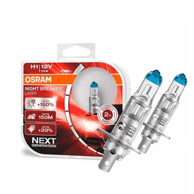Bec auto cu halogen Н1 Osram 64150 NL +150% 12V 55W