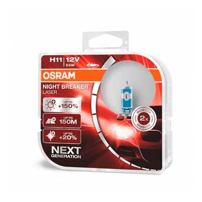 Bec auto cu halogen Н11 Osram 64211 NL +150% 12V 55W