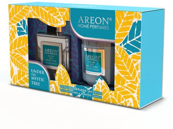 Ароматизатор набор Areon Home Perfume Sticks 150ml + свеча (Under the Mystic Tree)