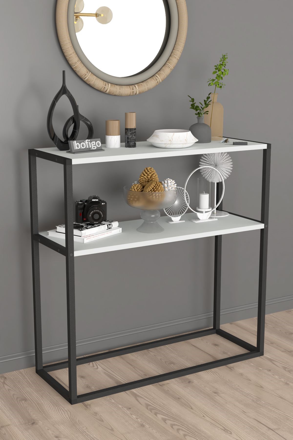  Комод Nex Home, металлическая консоль, 90 x 34 x 89,5 см, Белый