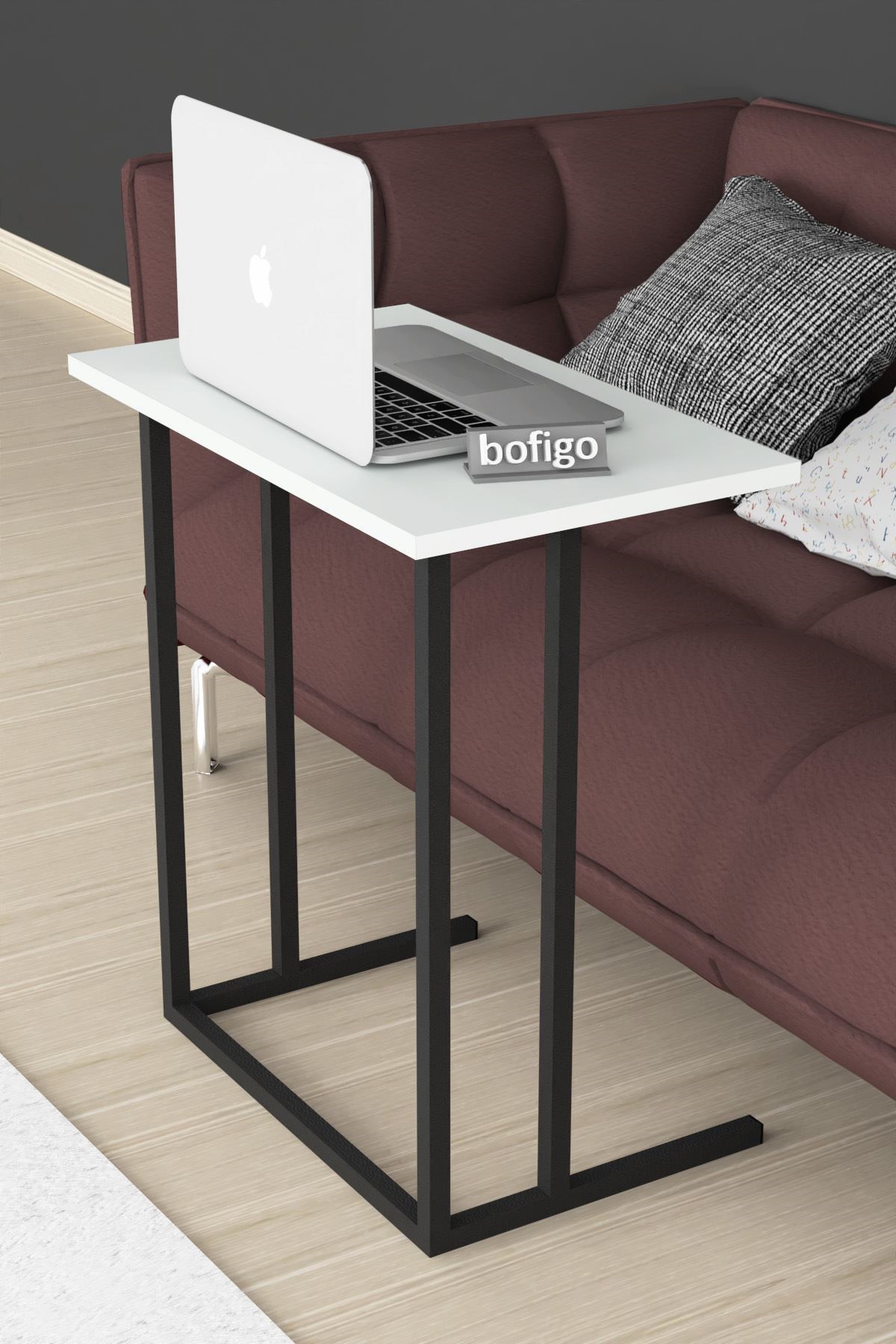  Стол для ноутбука с ножками Metal Nex Home, 60 x 35,5 x 65 см, Белый