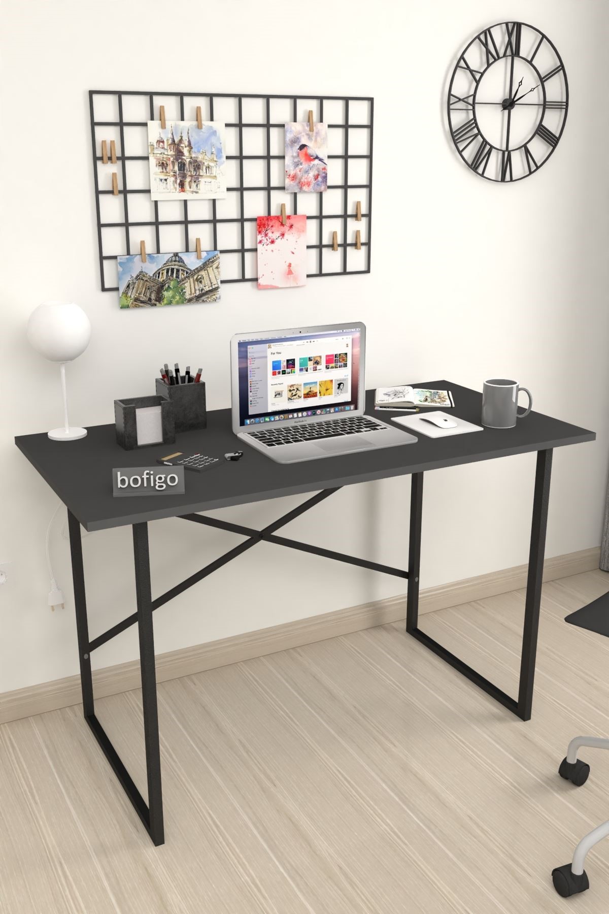 Металлический офисный стол Nex Home 120 x 60 см, Антрацит