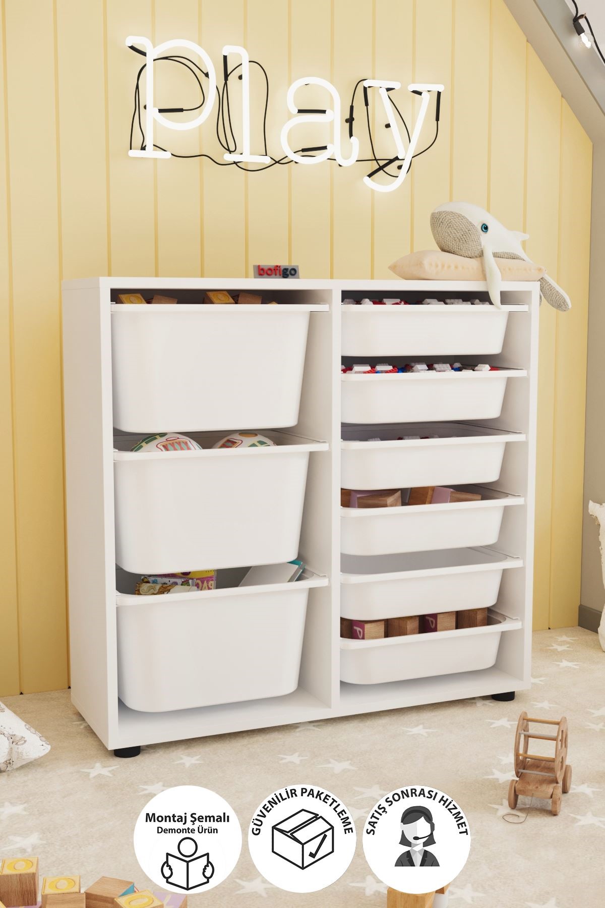  Комплект для хранения с 9 отделениями Gagla Nex Home 88,7 x 30 x 85,5 см, Белый