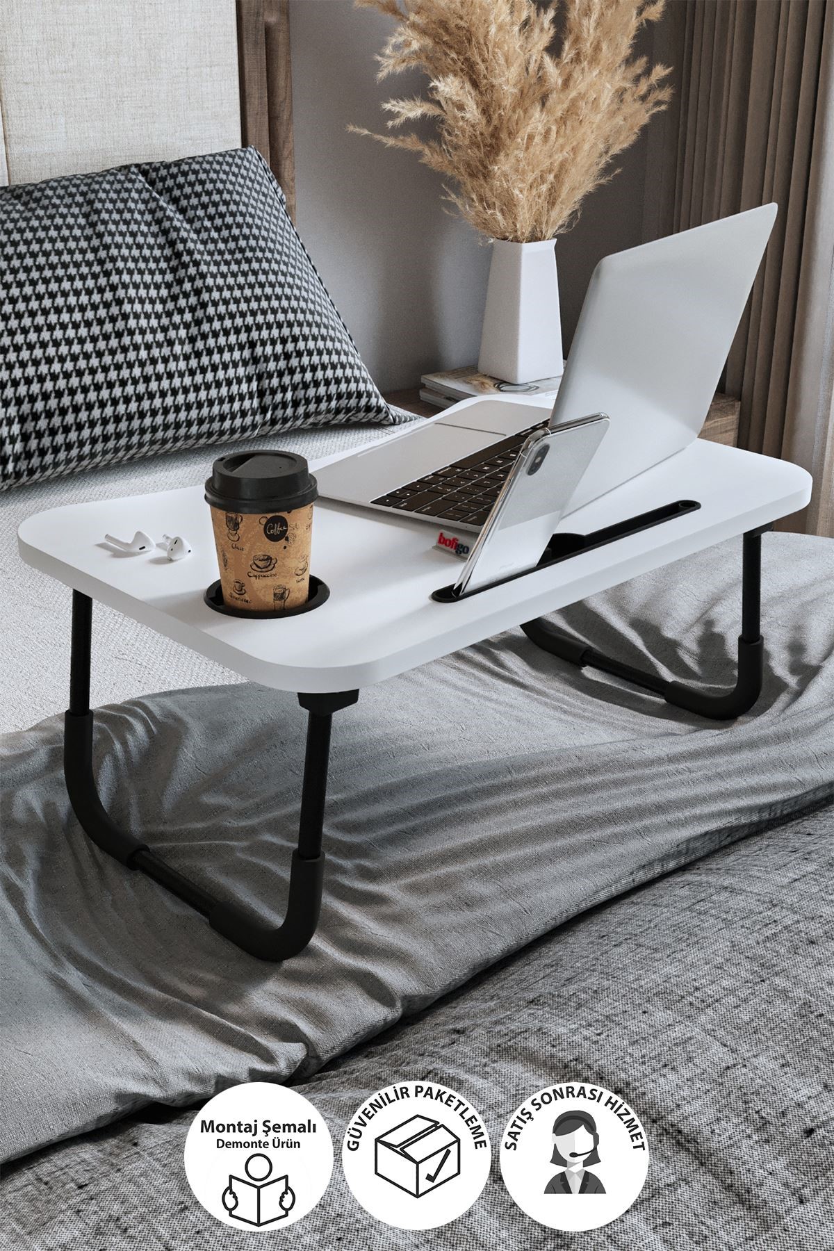  Стол для ноутбука Nex Home 59 x 39 x 26 см, Белый