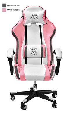  Игровое кресло Jumi ARAGON, Розовый/белый